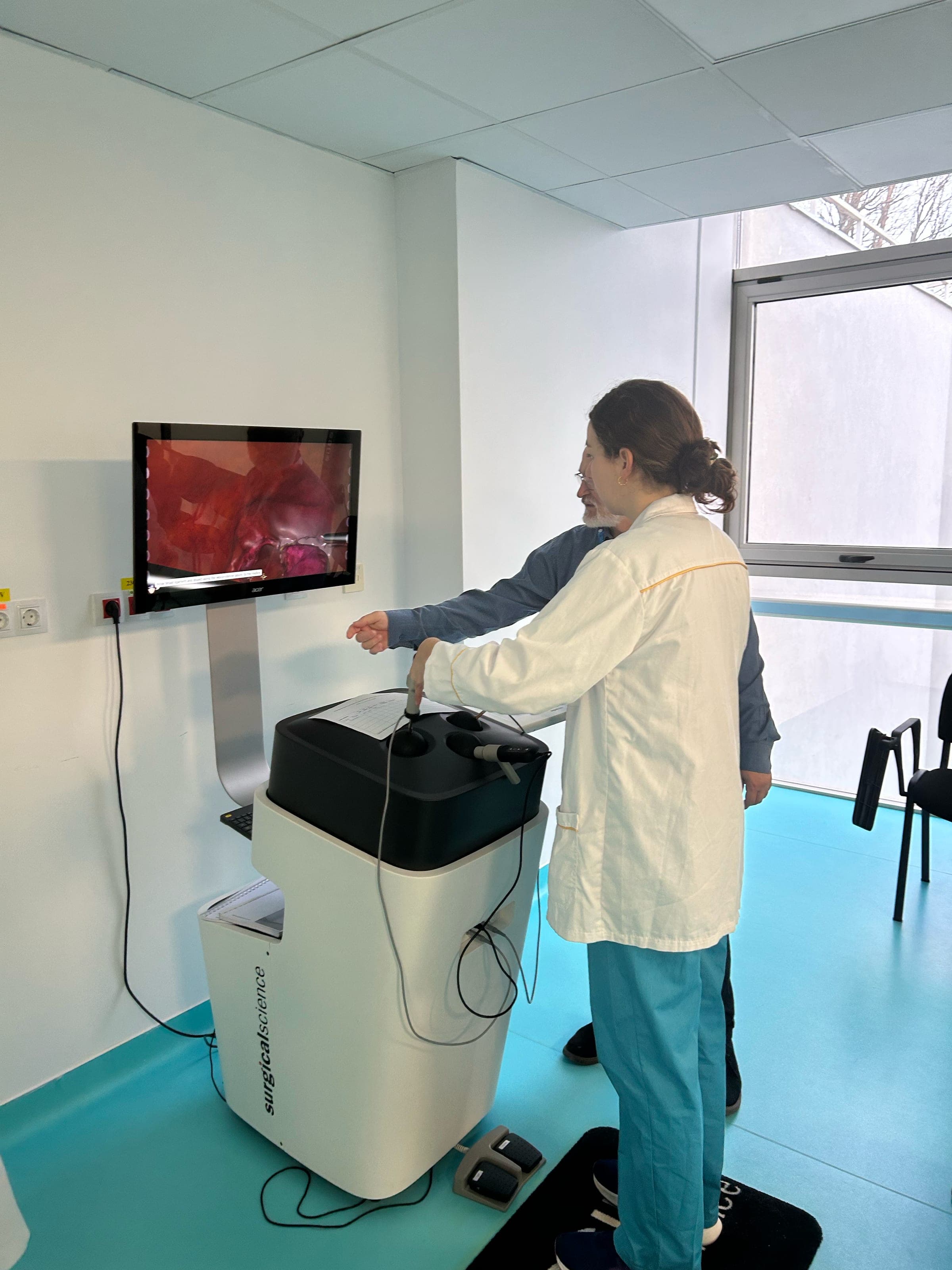 Laparoscopie sur simulateur
